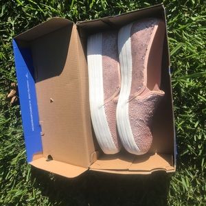 Keds Triple Decker Sequined slip ons